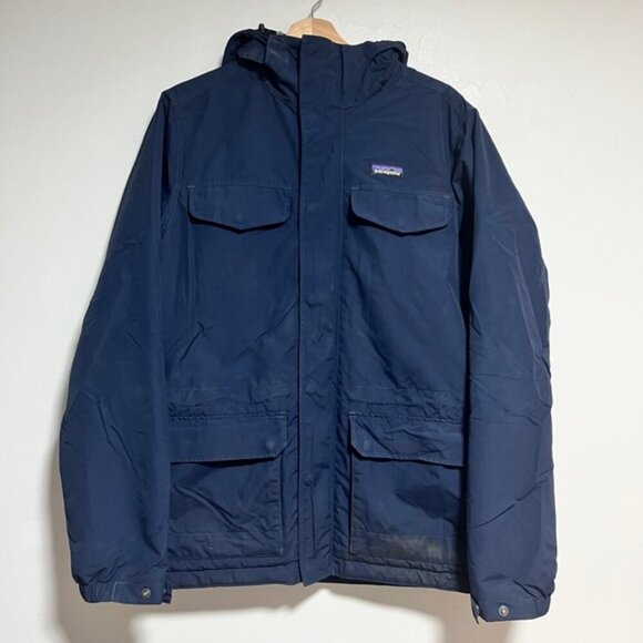 Patagonia Navy Blue Winter Parka - Men’s Medium - Fleece Lined - Picture 3 of 15